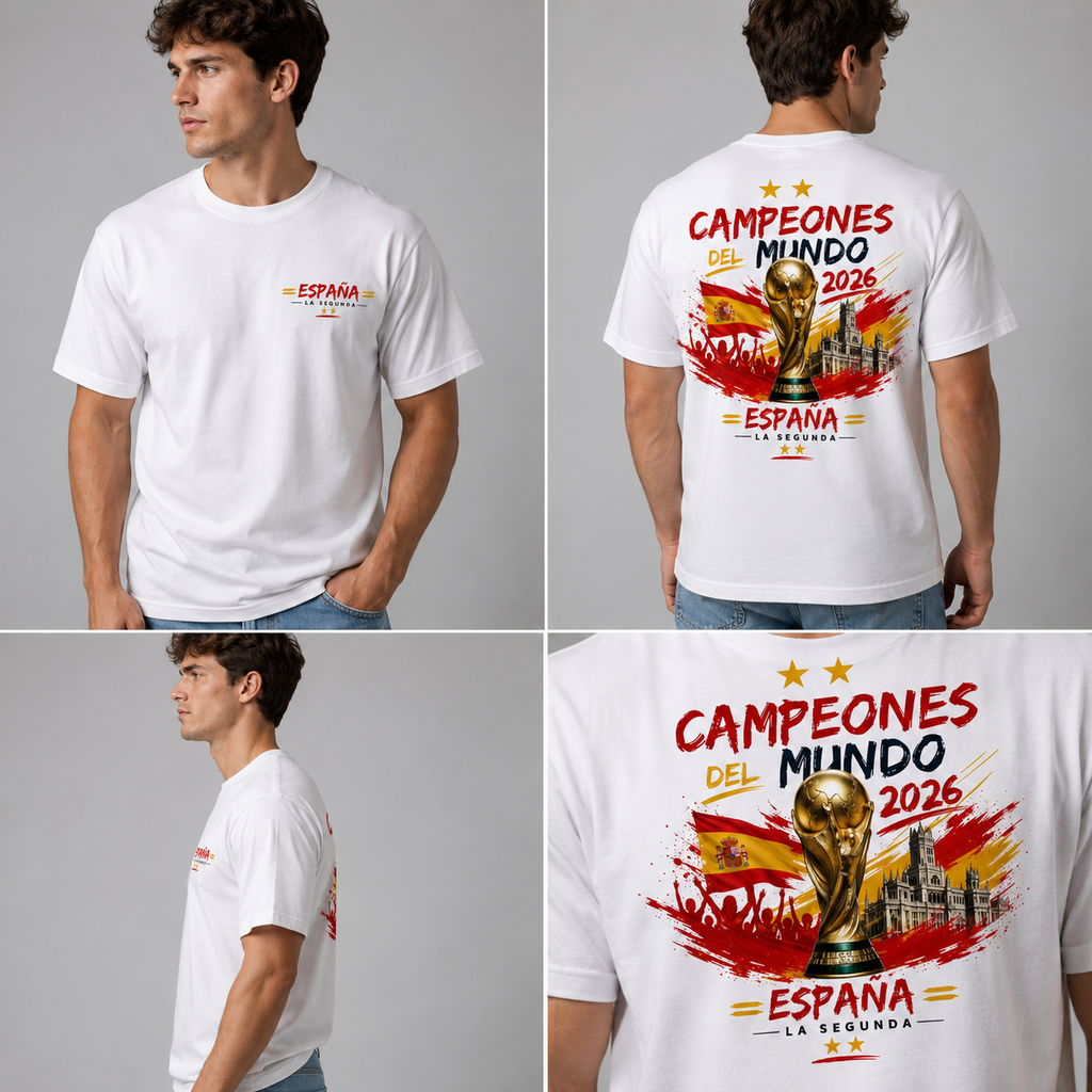 Camiseta España Campeones del Mundo 2026 🇪🇸⭐⭐ | Edición Conmemorativa