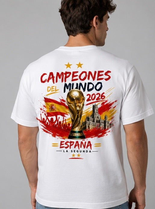 Camiseta España Campeones del Mundo 2026 🇪🇸⭐⭐ | Edición Conmemorativa